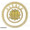Badge / Macaron GLNF – Grande tenue provinciale – Grand Hospitalier – Alsace – Brodé main